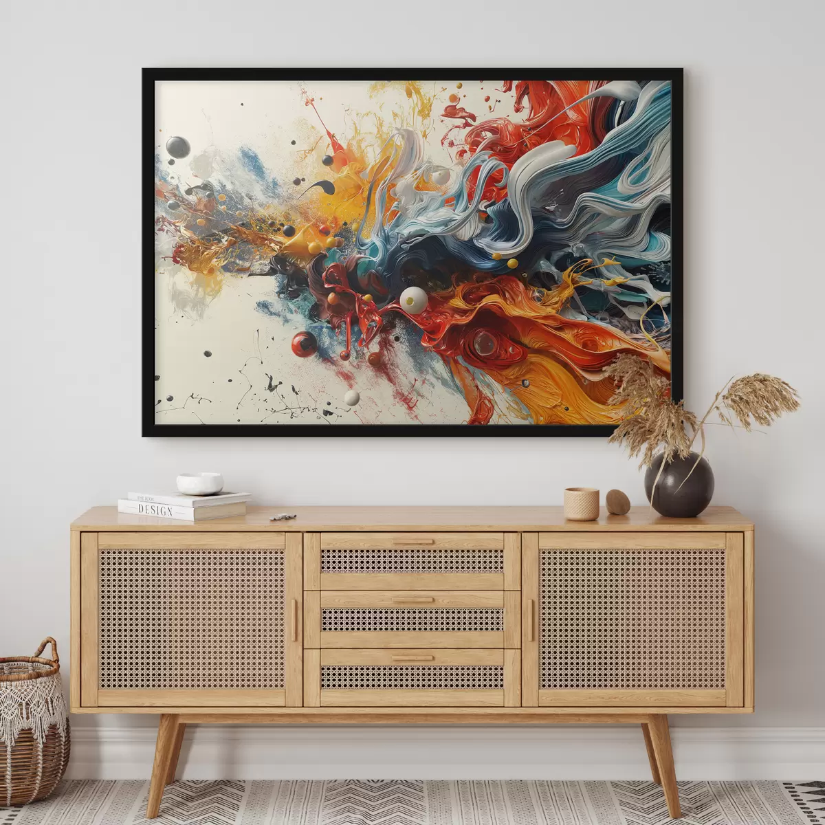 Poster Spritzer von Farben abstrakten Hintergrund f38457