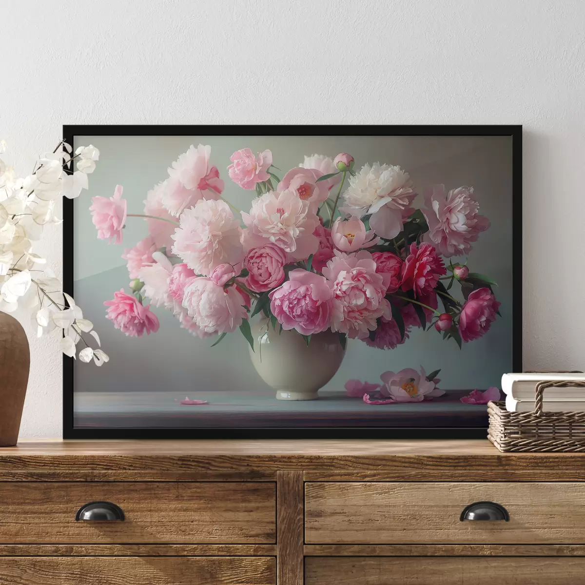 Poster Zarter Strauß Pfingstrosen f38458