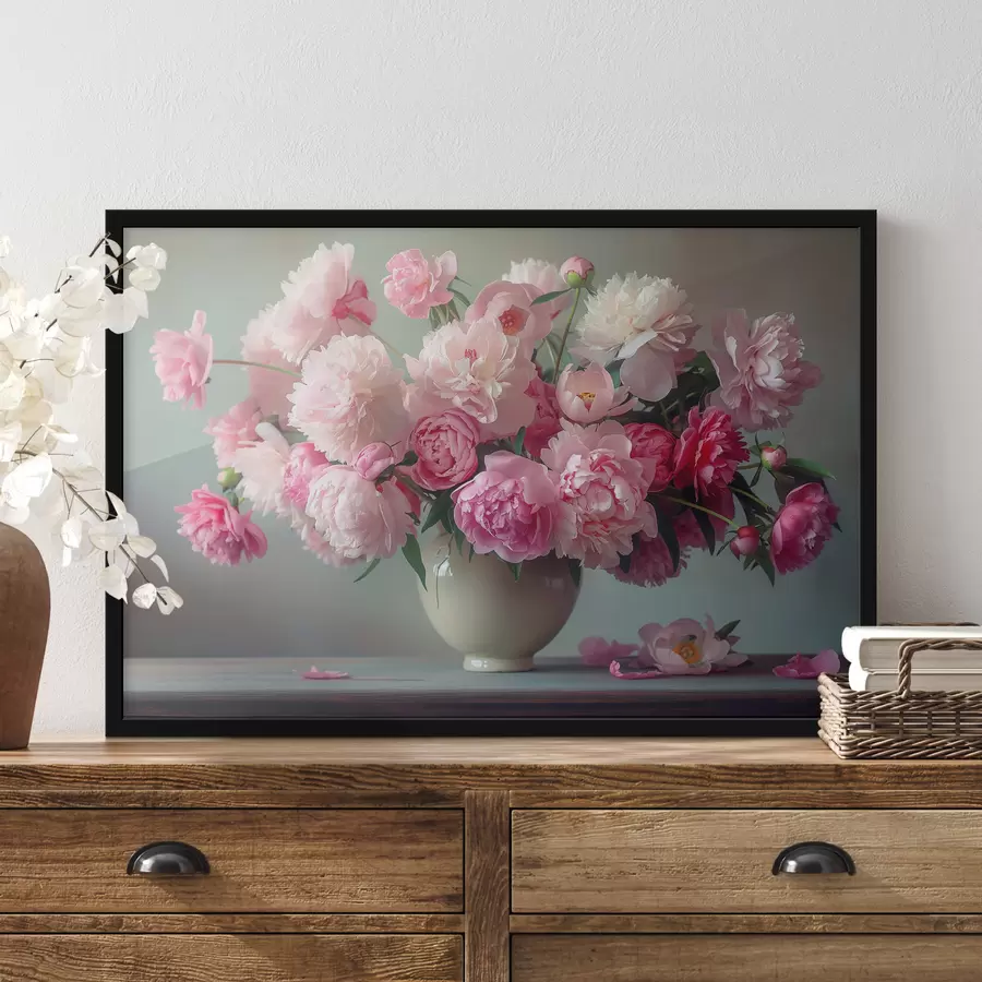 Fototapete Zarter Strauß Pfingstrosen f38458