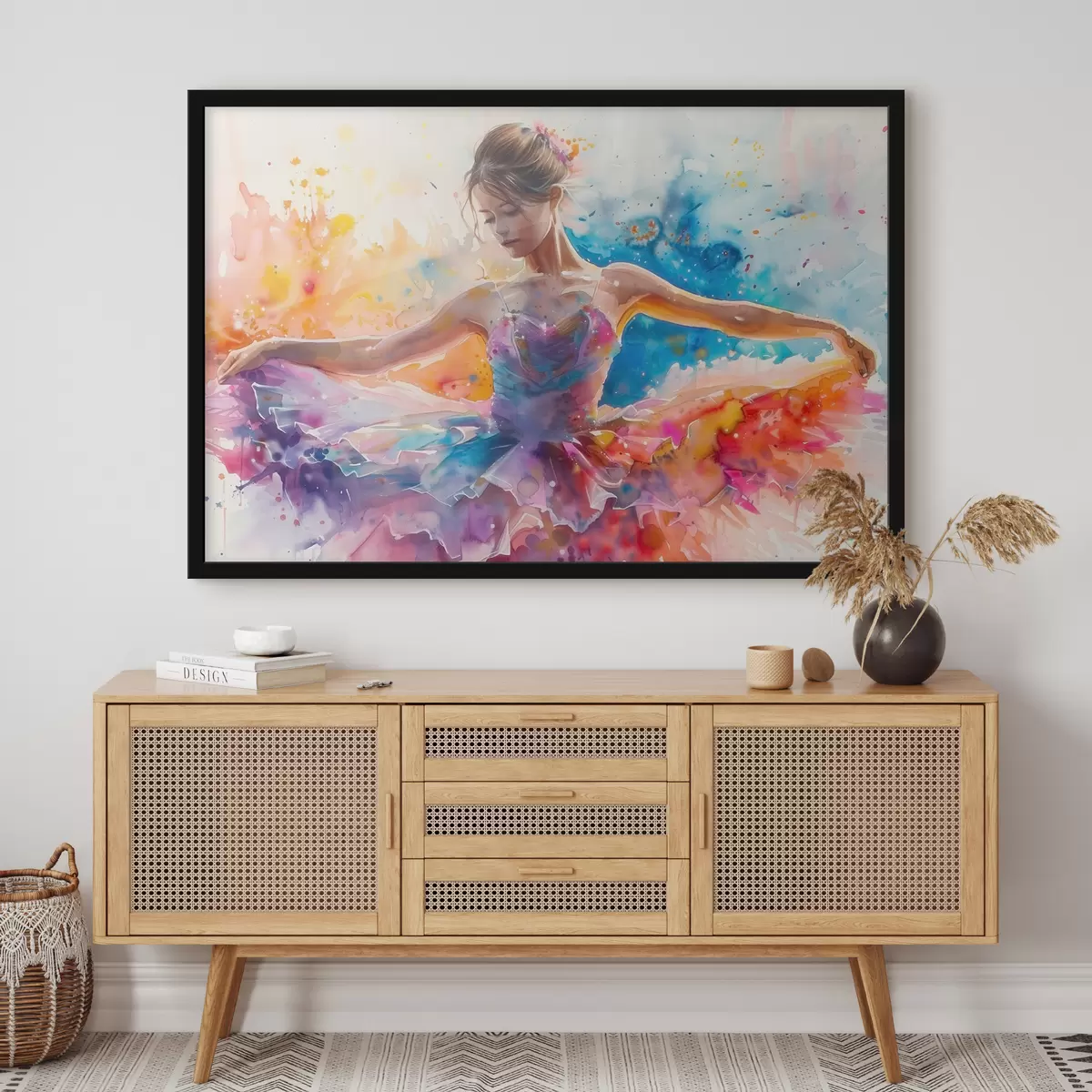 Poster Mädchen Ballerina Aquarell Bild f38466