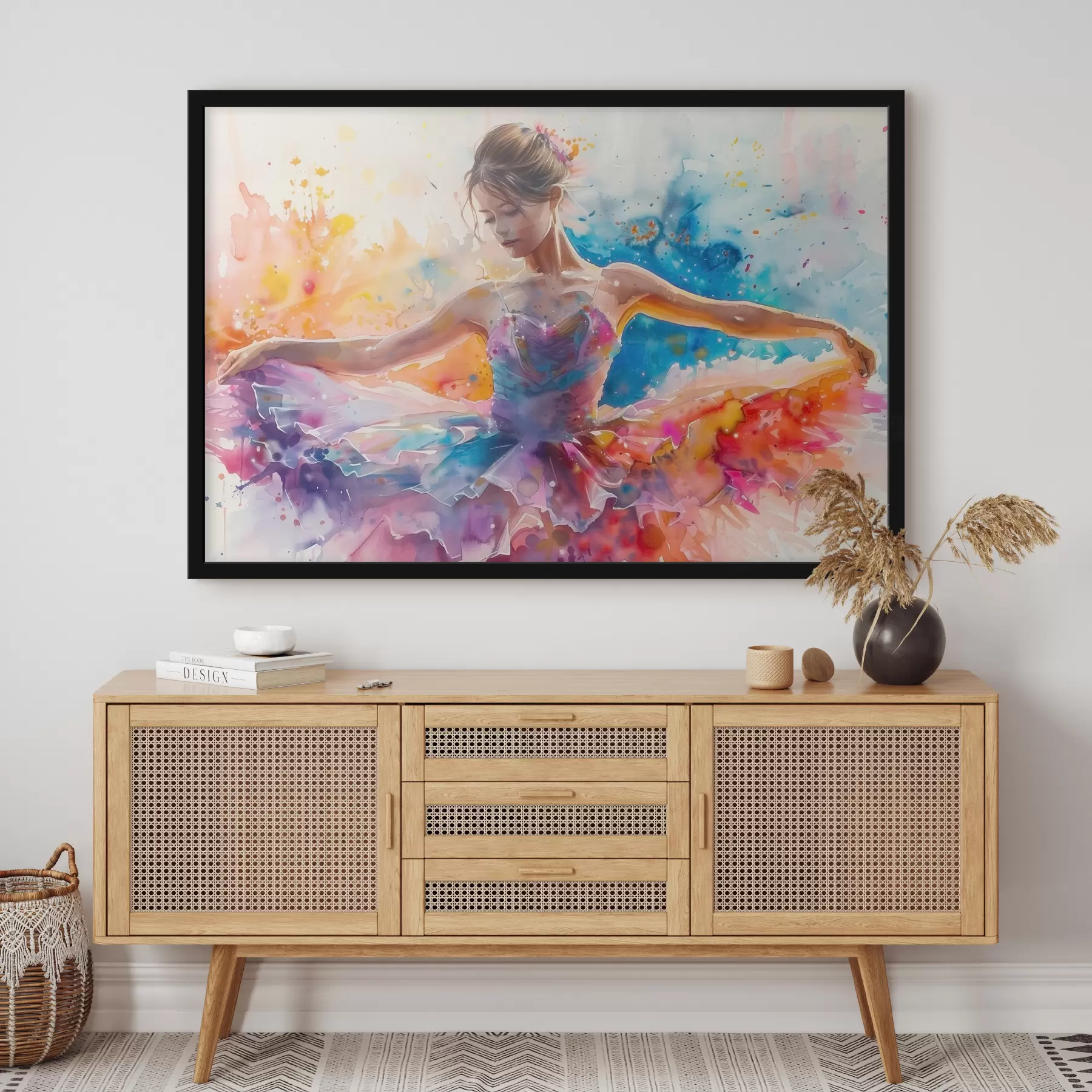 Wandbilder Mädchen Ballerina Aquarell Bild f38466