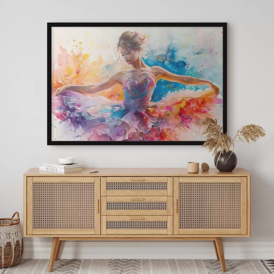 Fototapete Mädchen Ballerina Aquarell Bild f38466