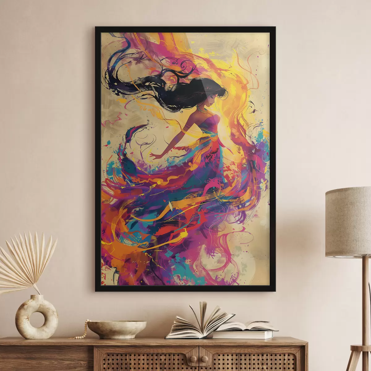 Poster Aquarell eines Mädchens f38528