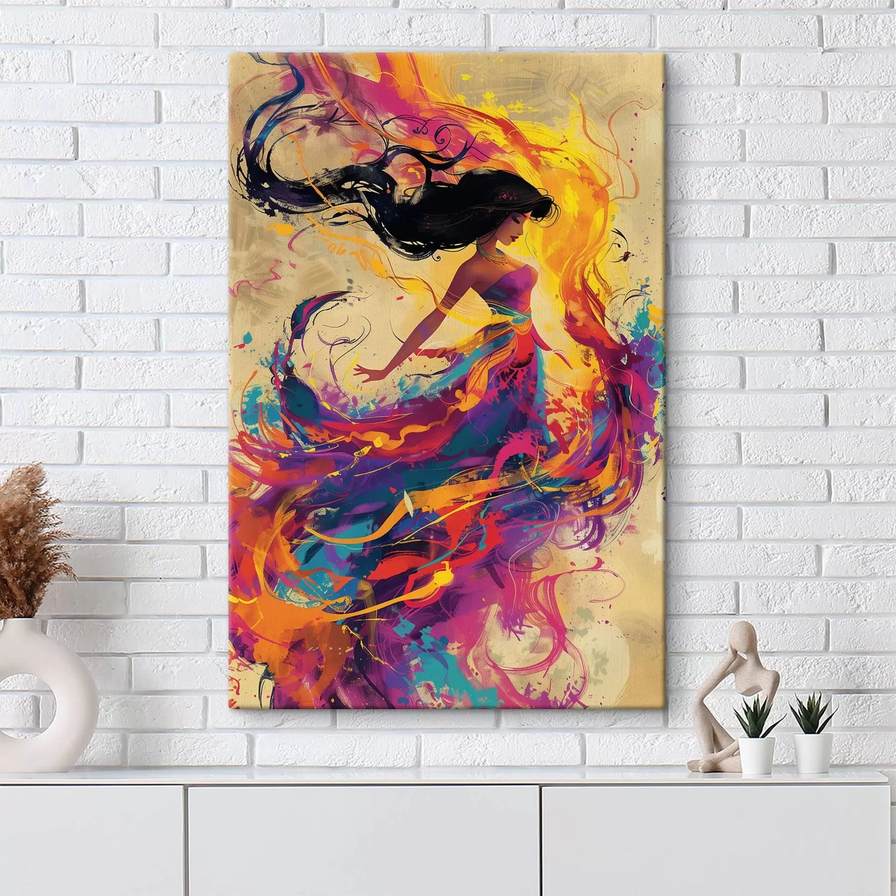 Wandbilder Aquarell eines Mädchens s38528