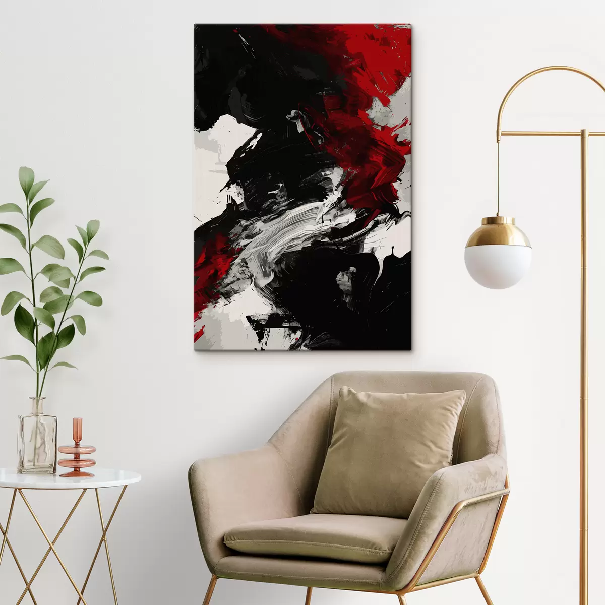 Wandbilder Schwarze und rote Abstraktion s38550