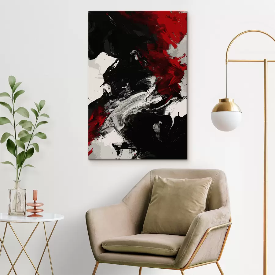 Wandbilder Schwarze und rote Abstraktion s38550
