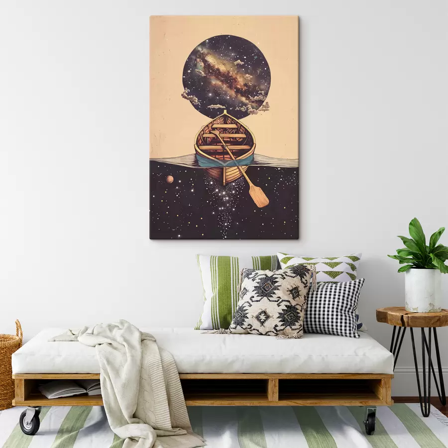 Wandbilder Boot im Weltraumstil s38635