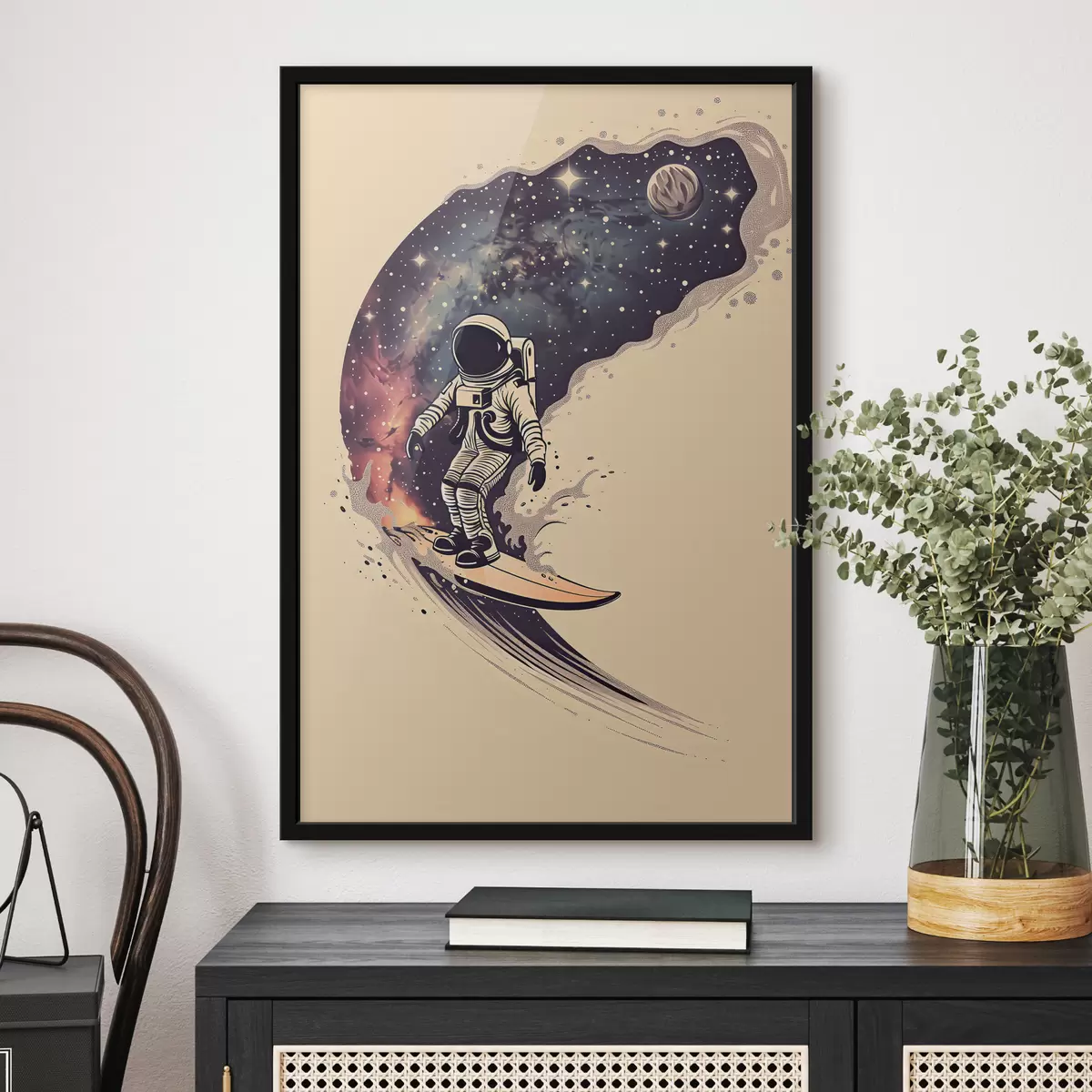 Poster Astronauten-Surfer f38636