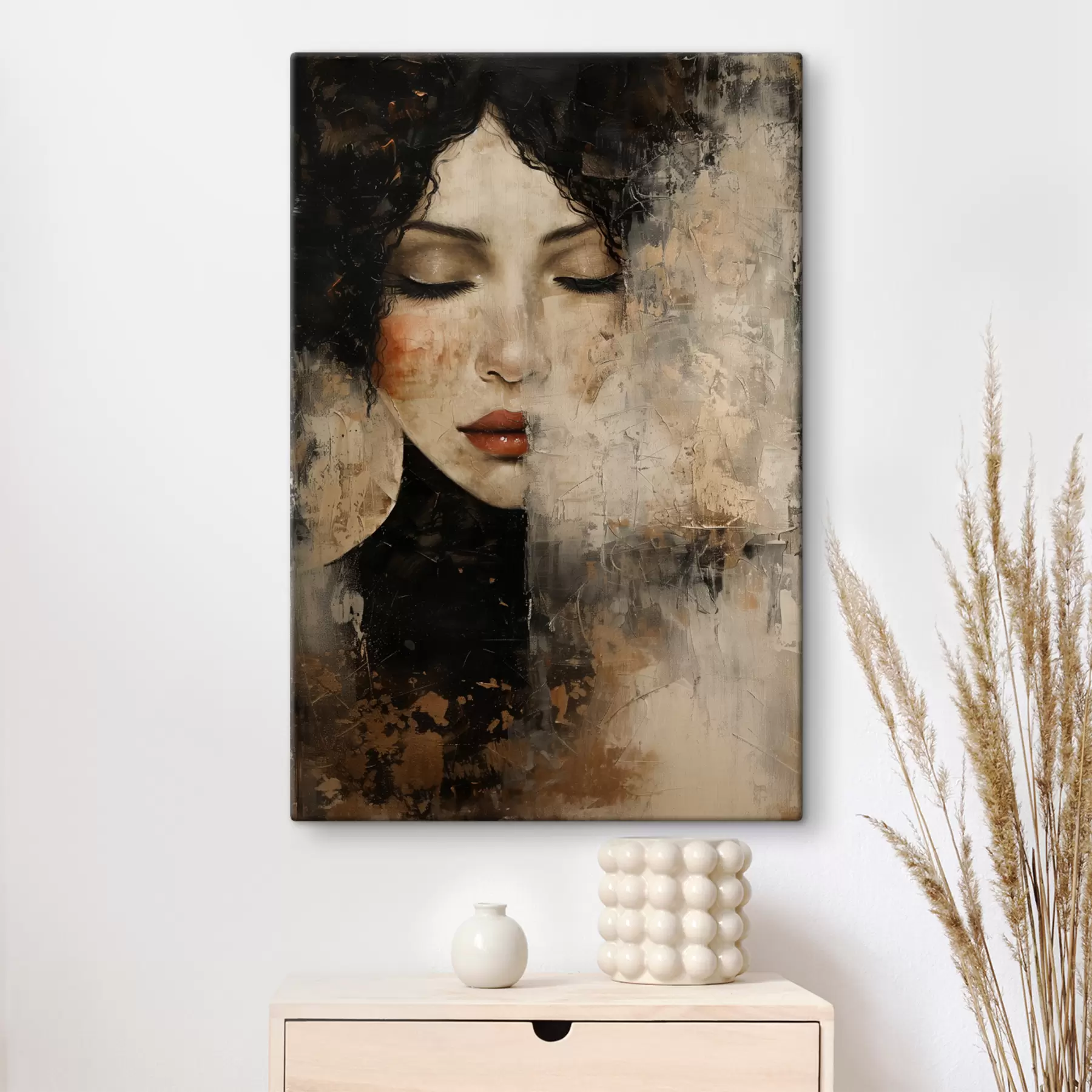 Wandbilder Mädchen mit dunklen Haaren s38789