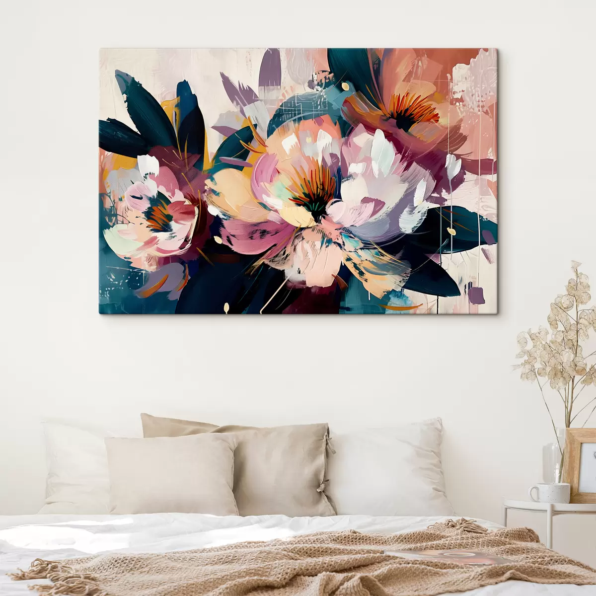 Wandbilder Große Blumen in Öl gemalt s38799