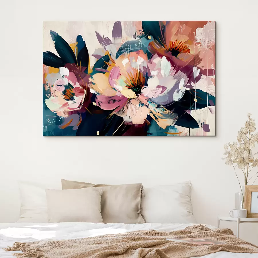 Wandbilder Große Blumen in Öl gemalt s38799