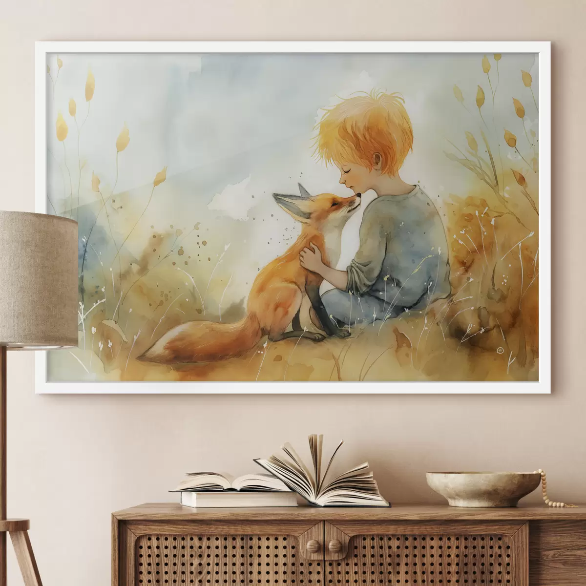 Poster Der kleine Prinz mit dem Fuchs f38790