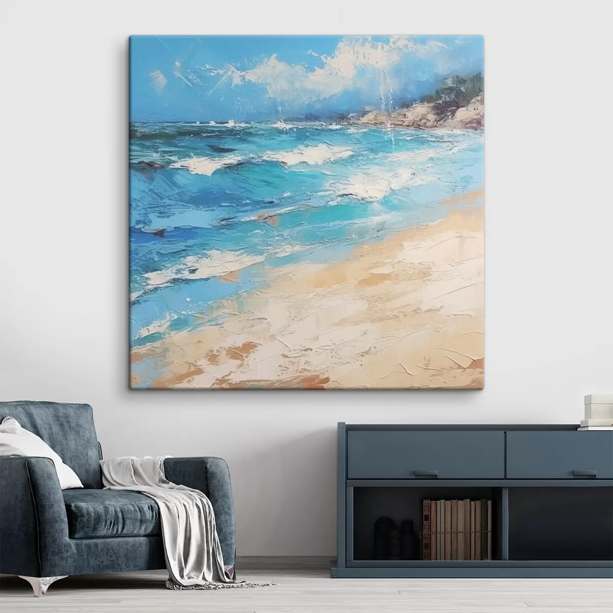 Wandbilder Meer, Wellen, Strand, Sand, Ölgemälde, Abstraktion, Landschaft, Landscape s38910