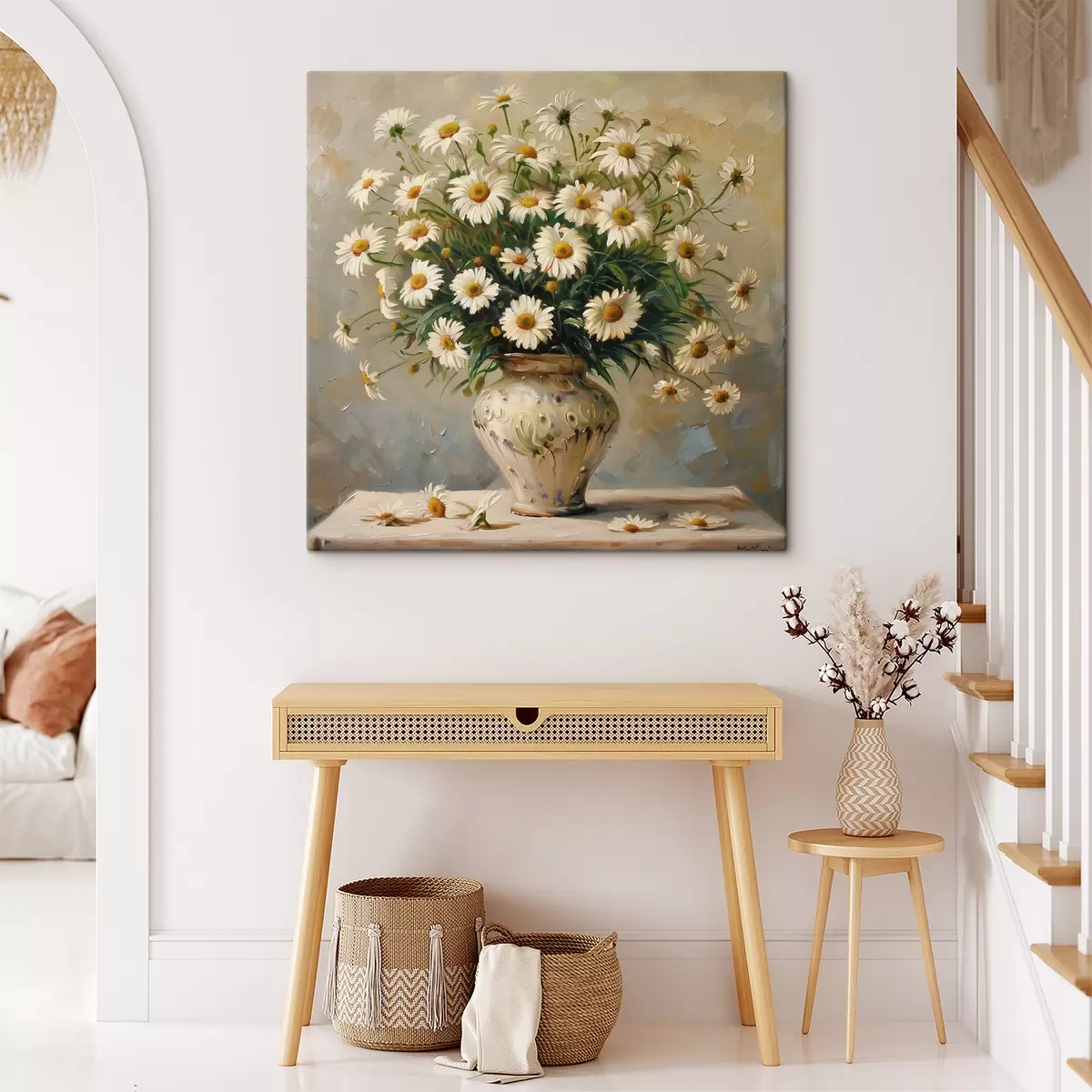 Wandbilder Blumenstrauß aus Gänseblümchen s38706