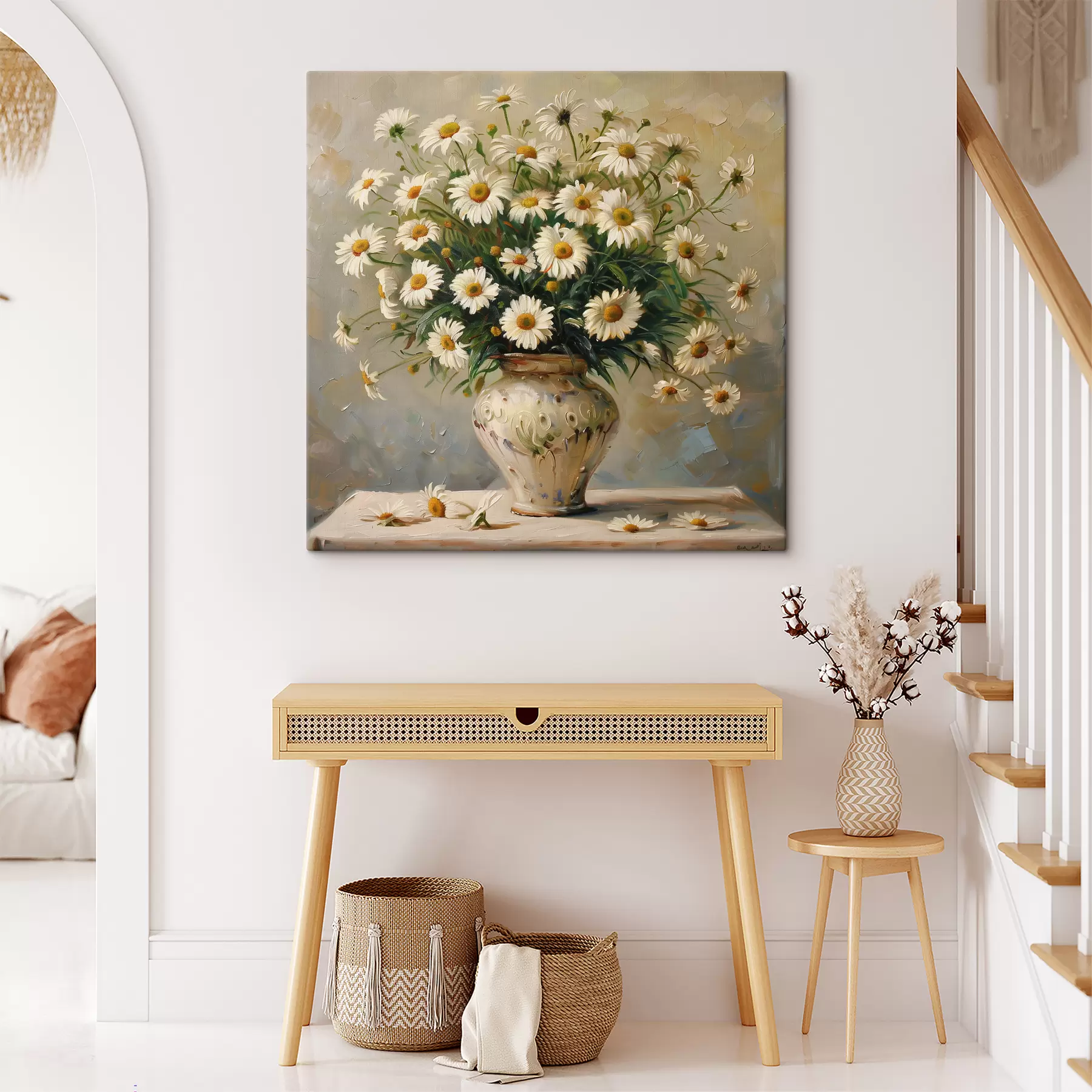 Wandbilder Blumenstrauß aus Gänseblümchen s38706