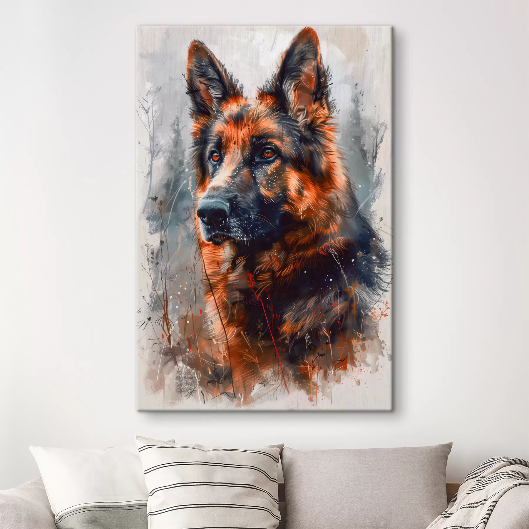 Fototapete Porträt eines Deutschen Schäferhundes s38995