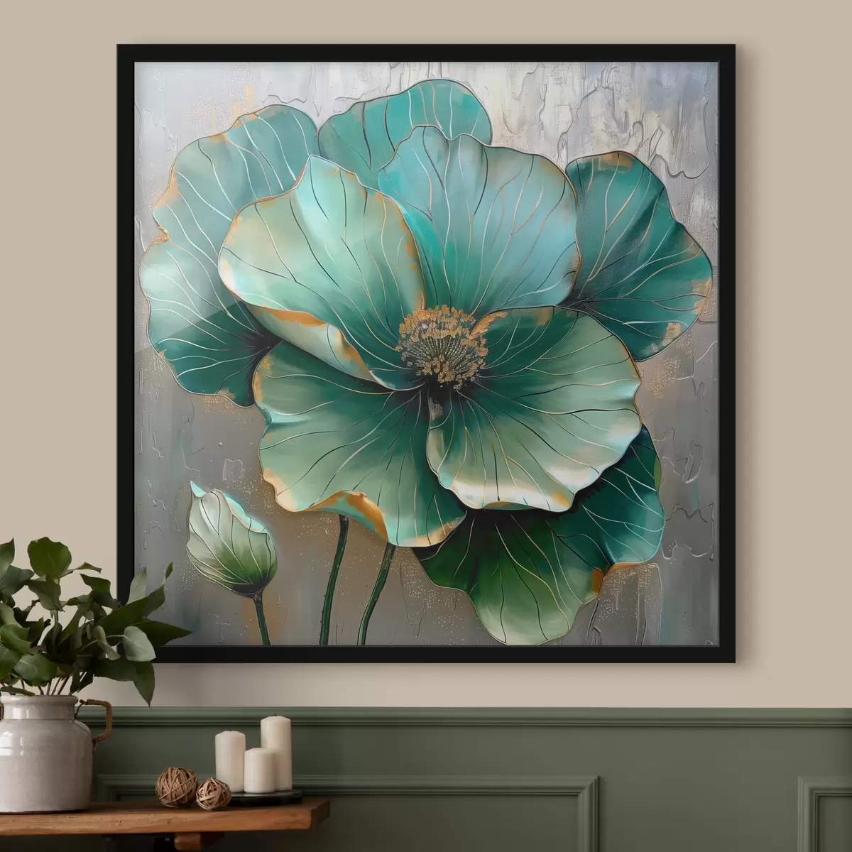 Poster Große abstrakte Blume f39013