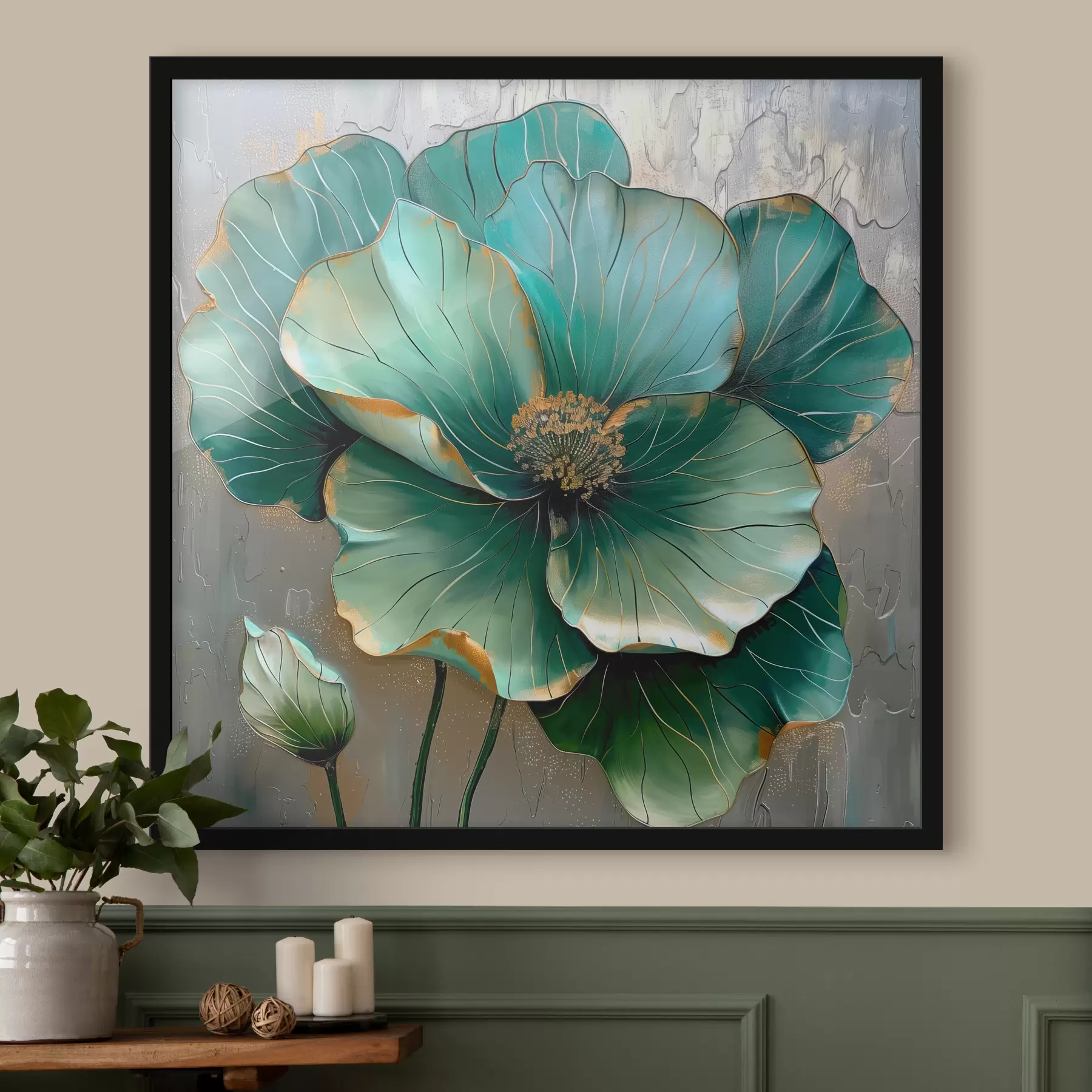 Fototapete Große abstrakte Blume f39013