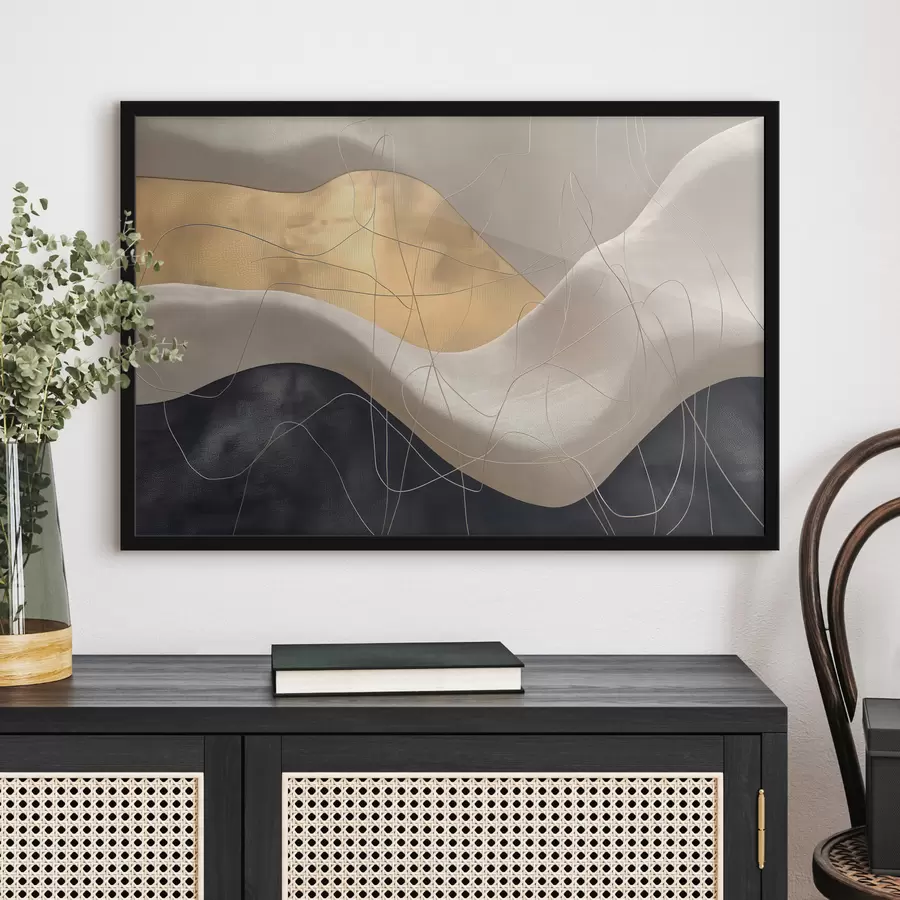 Fototapete Abstraktion mit Wellen und Linien f39053