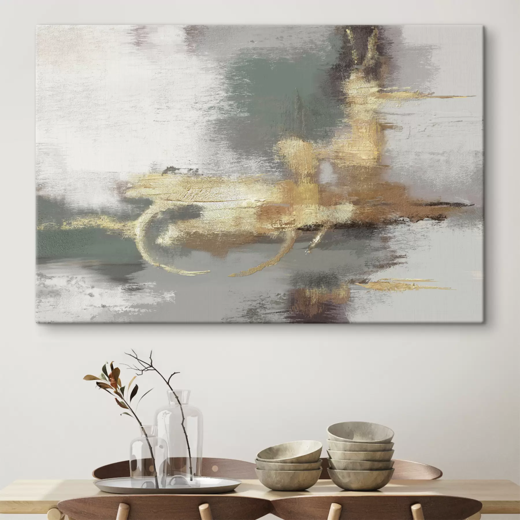 Fototapete Strukturierte graue Abstraktion mit hellem Akzent s39106