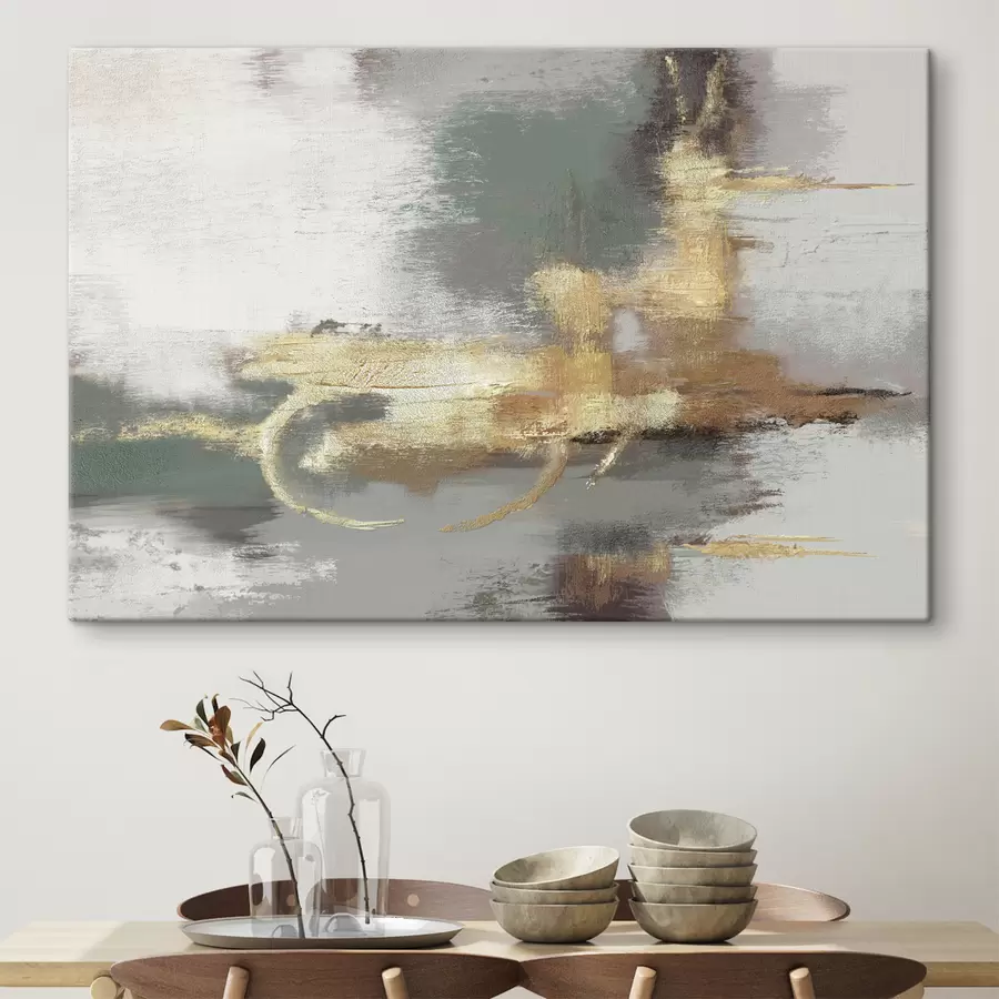 Wandbilder Strukturierte graue Abstraktion mit hellem Akzent s39106