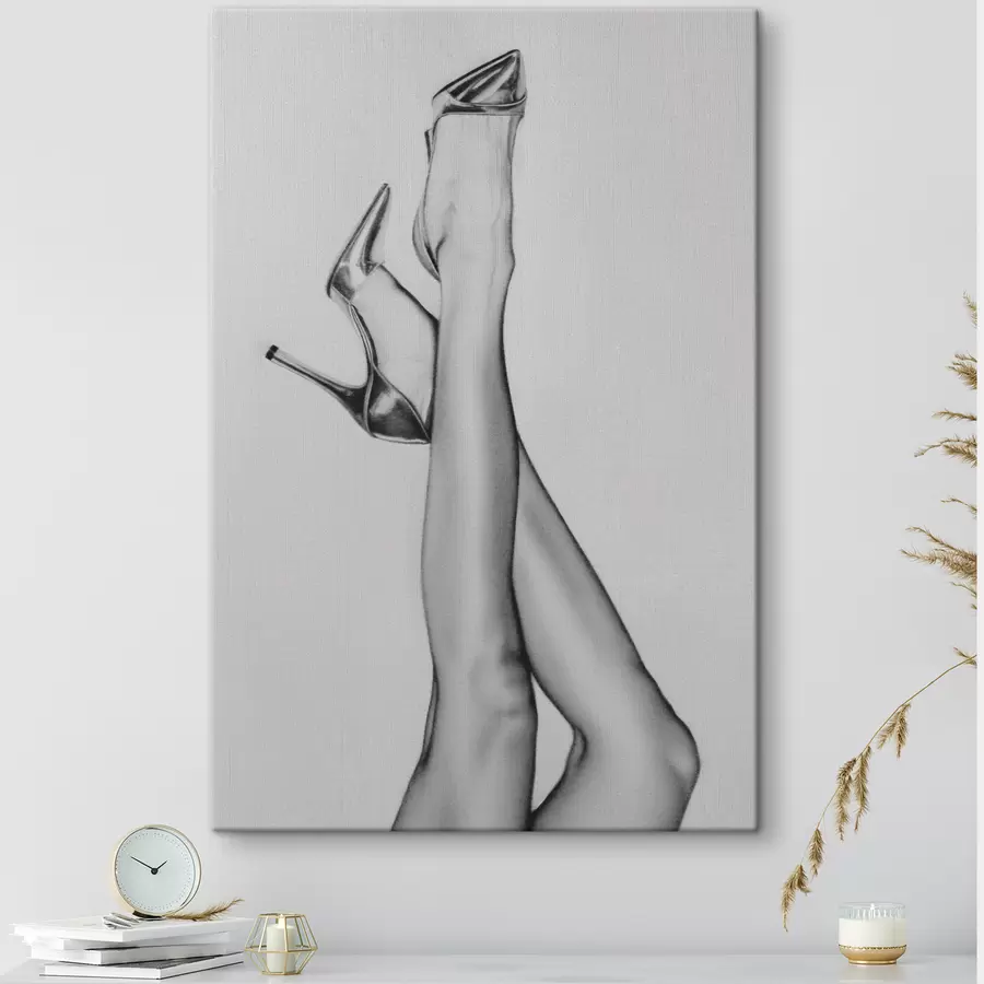 Wandbilder Modellbeine auf Absätzen, Modeillustratorion, Kunst, neuer Trend s39110