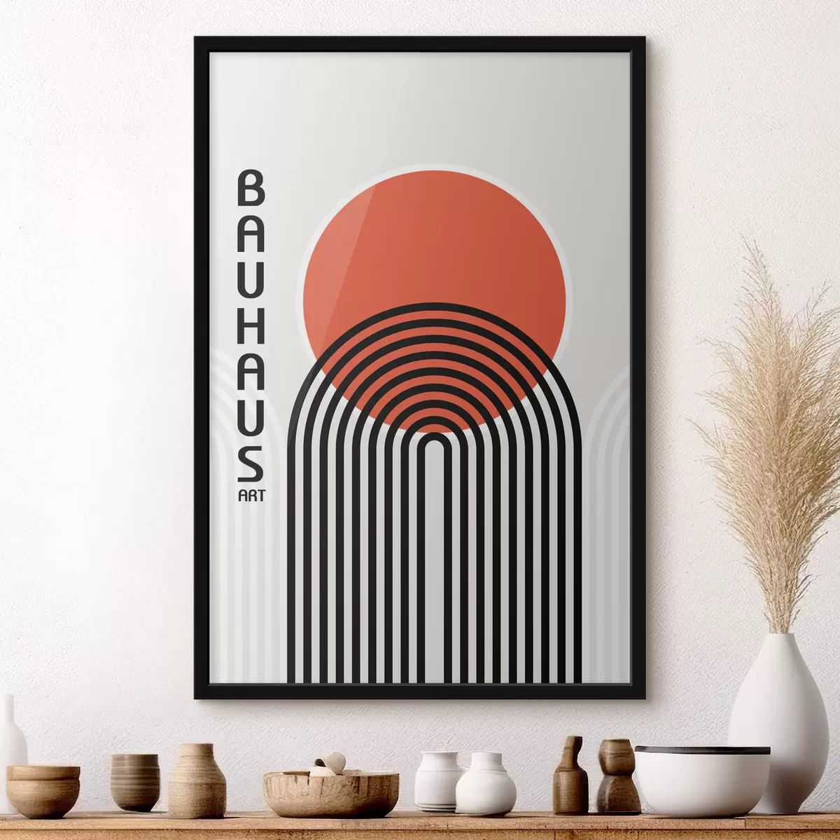 Poster Geometrische Abstraktion des Bauhauses f39261