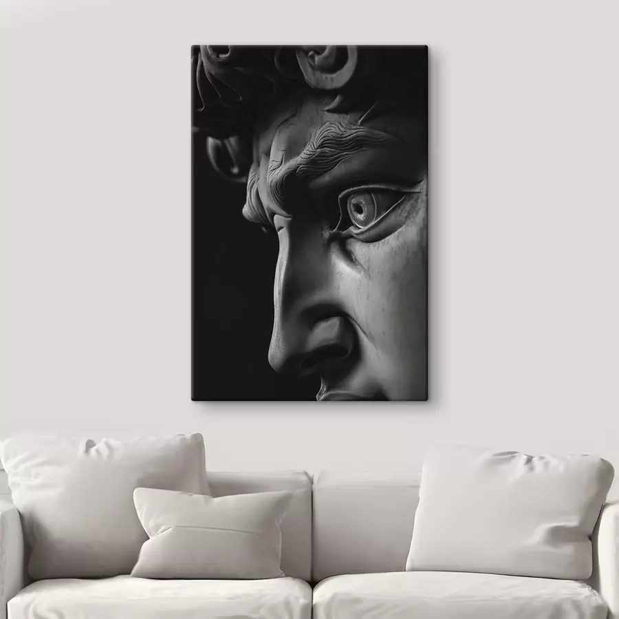 Wandbilder Nahaufnahmeporträt von David im Profil s26124