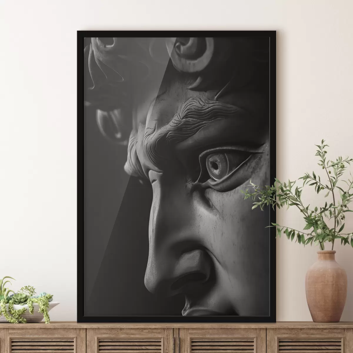 Poster Nahaufnahmeporträt von David im Profil f26124