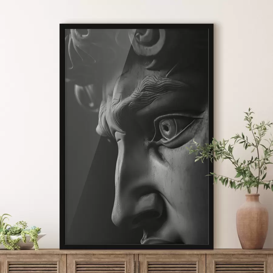 Wandbilder Nahaufnahmeporträt von David im Profil f26124