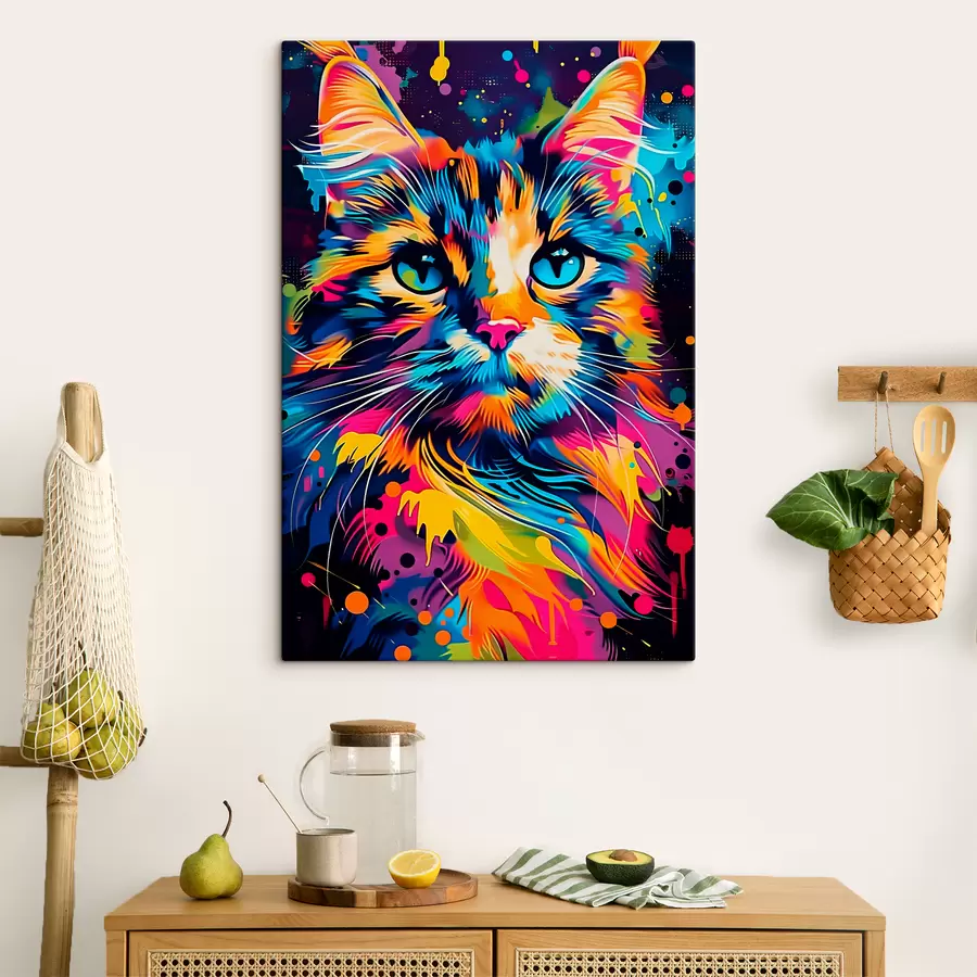 Wandbilder Katze in Farben s39314