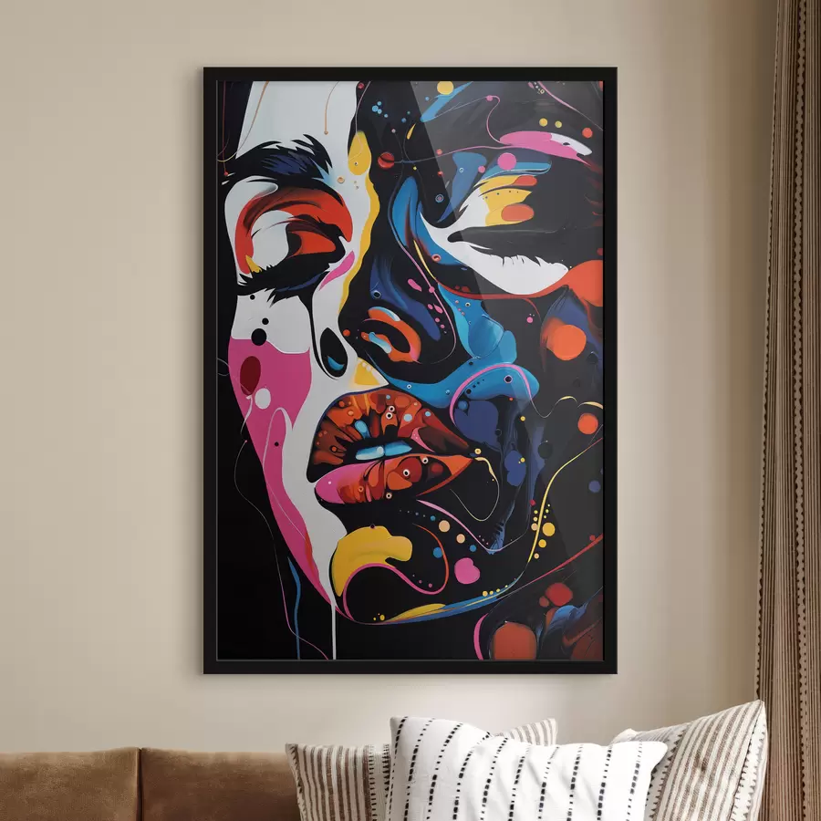 Fototapete Mädchengesicht in Farben f39306