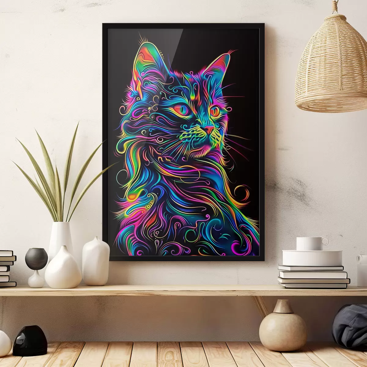 Poster Bunte Katze f39311