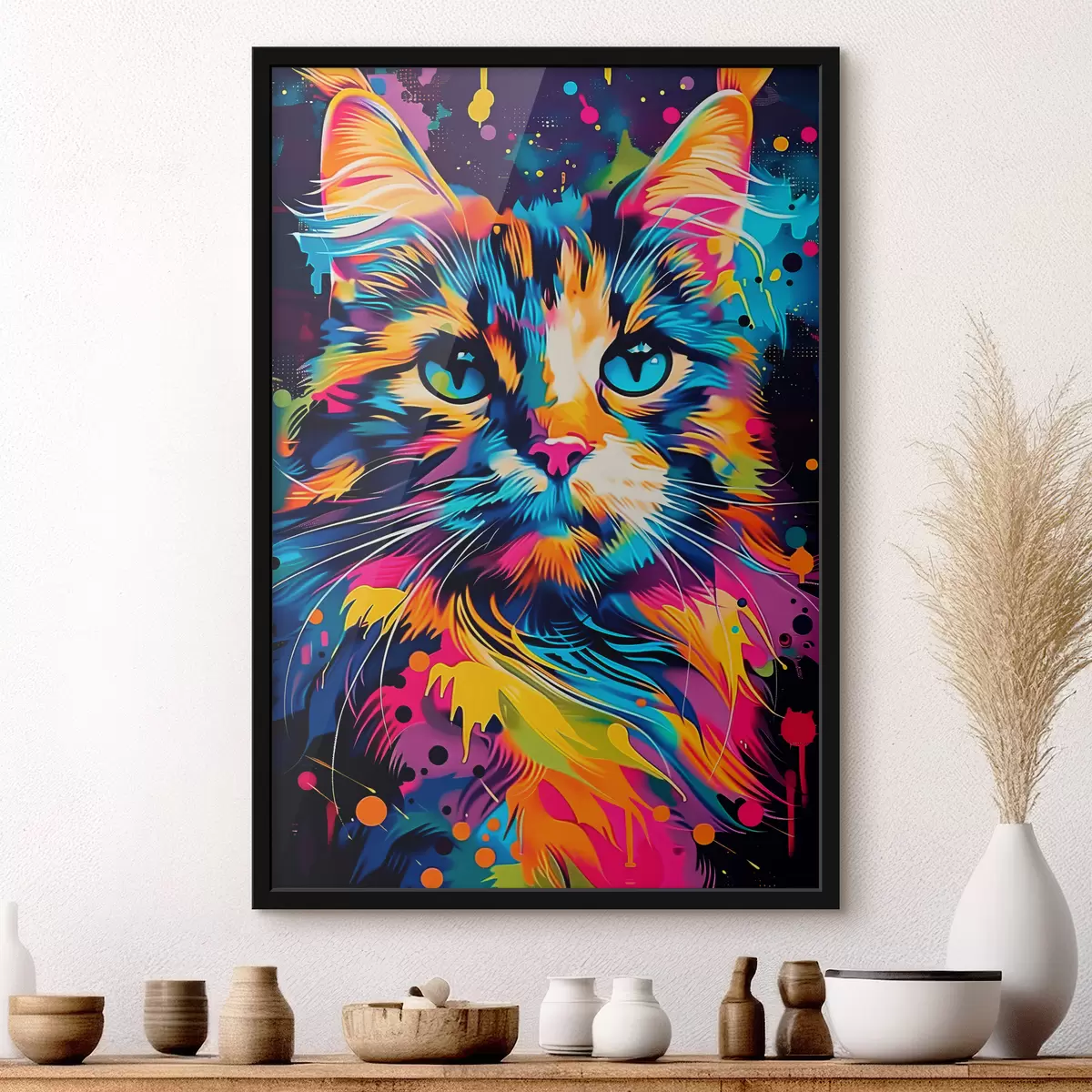 Poster Katze in Farben f39314