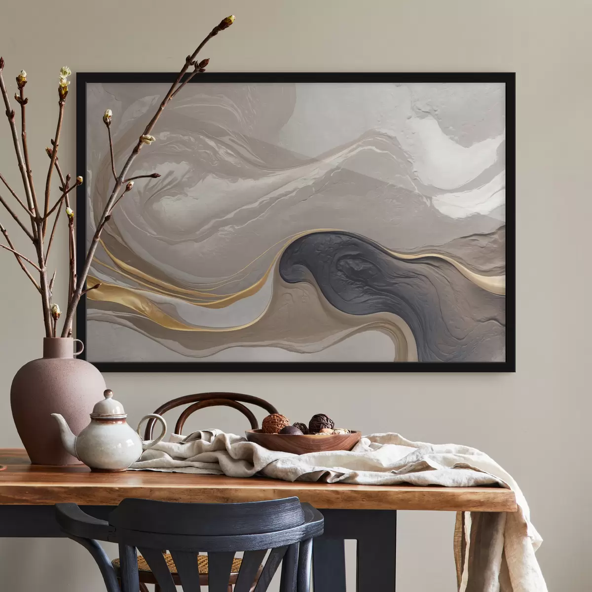 Poster Abstraktion mit Texturimitation f39088