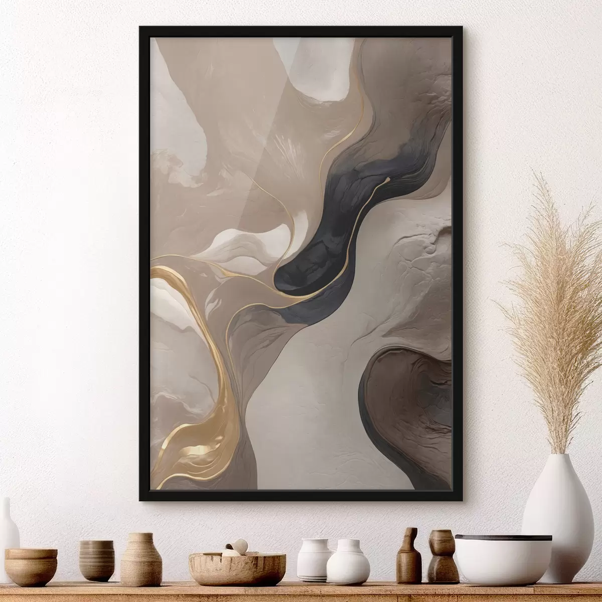 Poster Abstraktion mit Texturimitation f39093