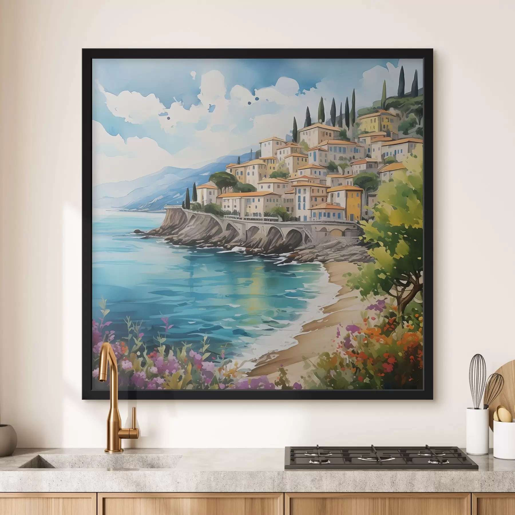 Fototapete malerische Küste in einer italienischen Stadt f39298