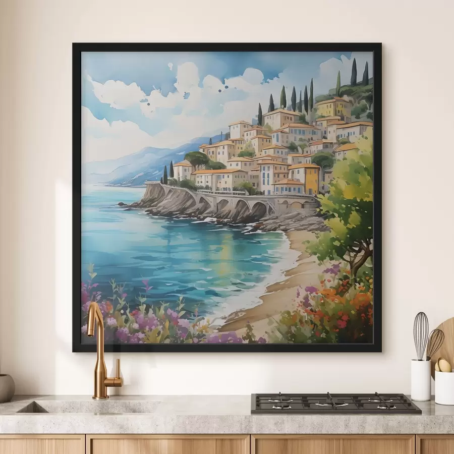 Fototapete malerische Küste in einer italienischen Stadt f39298