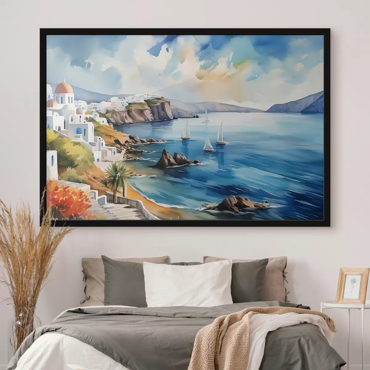 Poster Blick auf die Stadt Santorini f39304