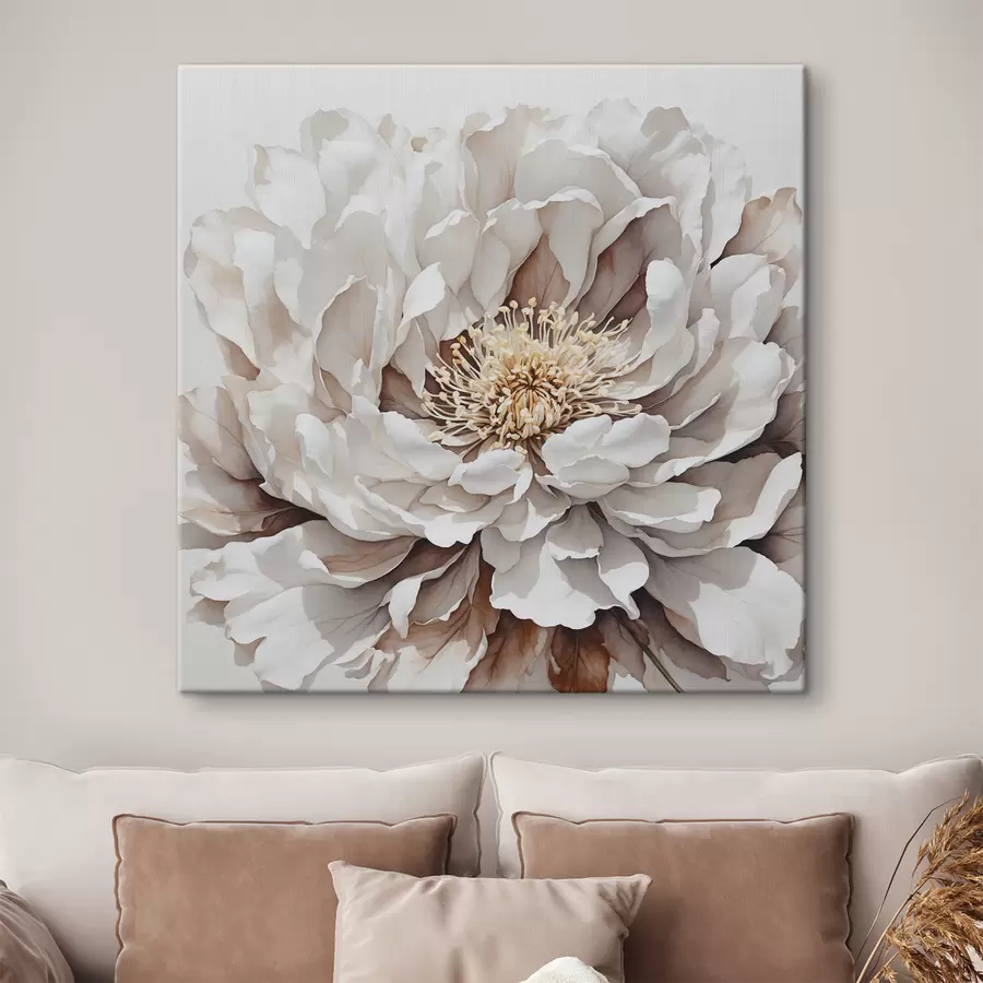 Wandbilder Weiße Blume Nahaufnahme s39178