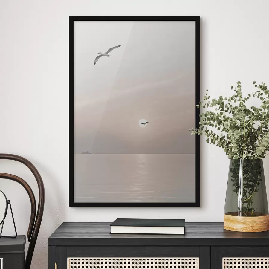 Fototapete Möwen fliegen über dem Meer f39152