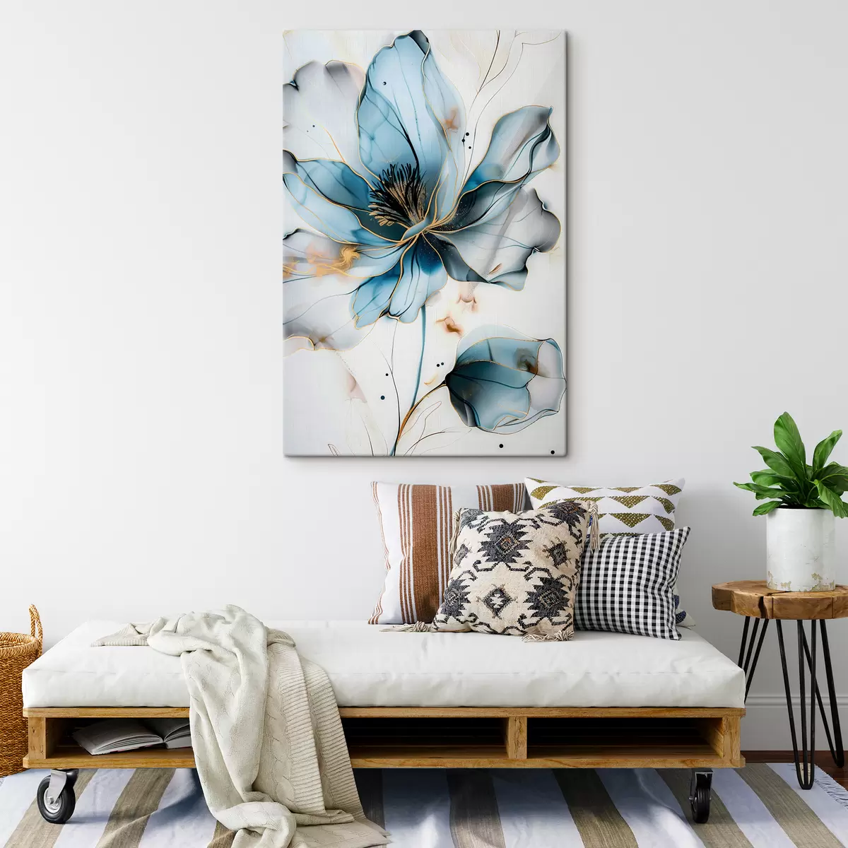 Wandbilder Blaue Blume s39348