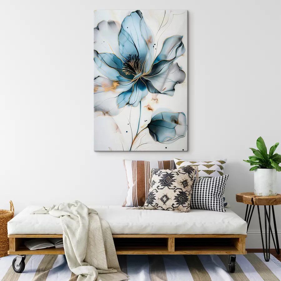 Wandbilder Blaue Blume s39348