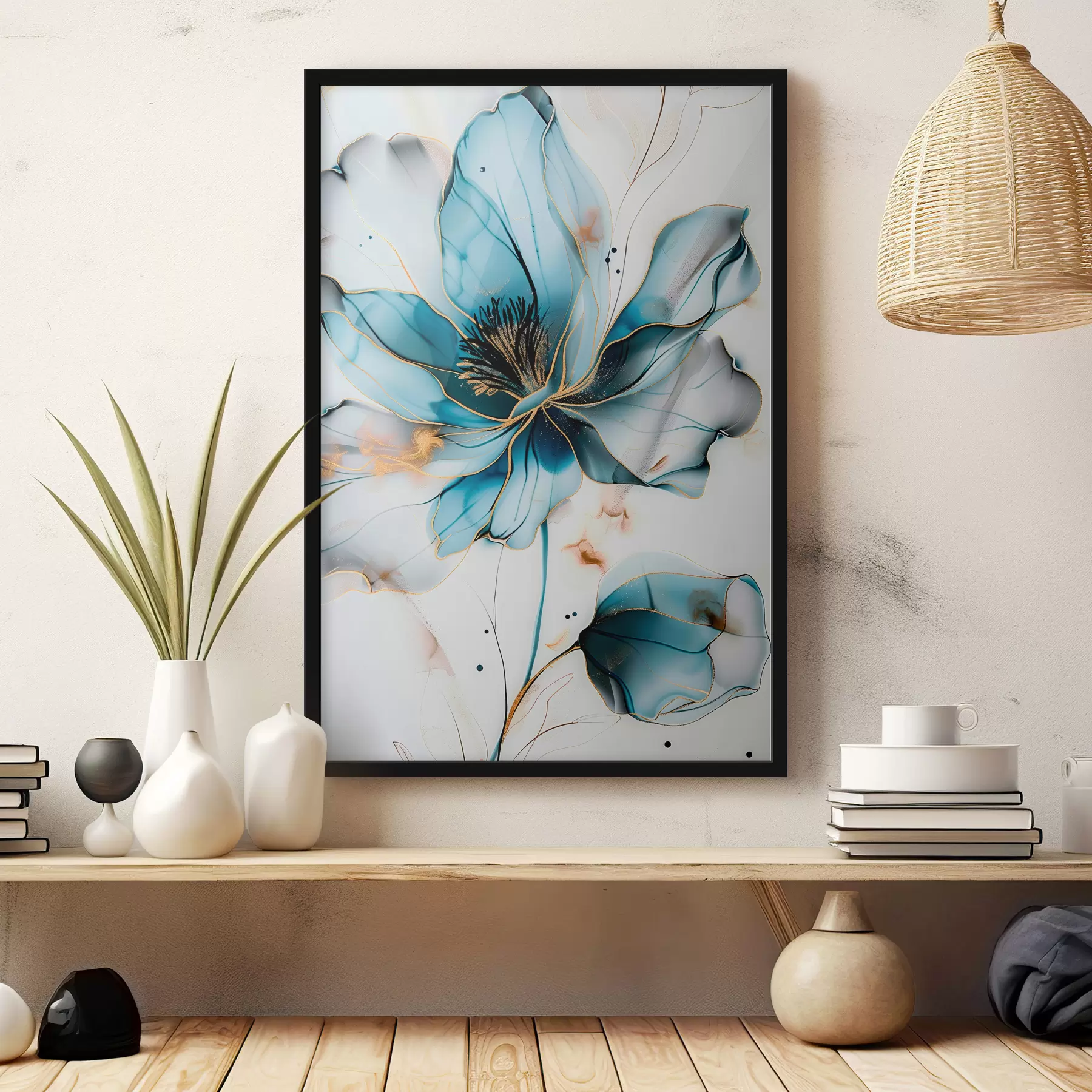 Fototapete Blaue Blume f39348