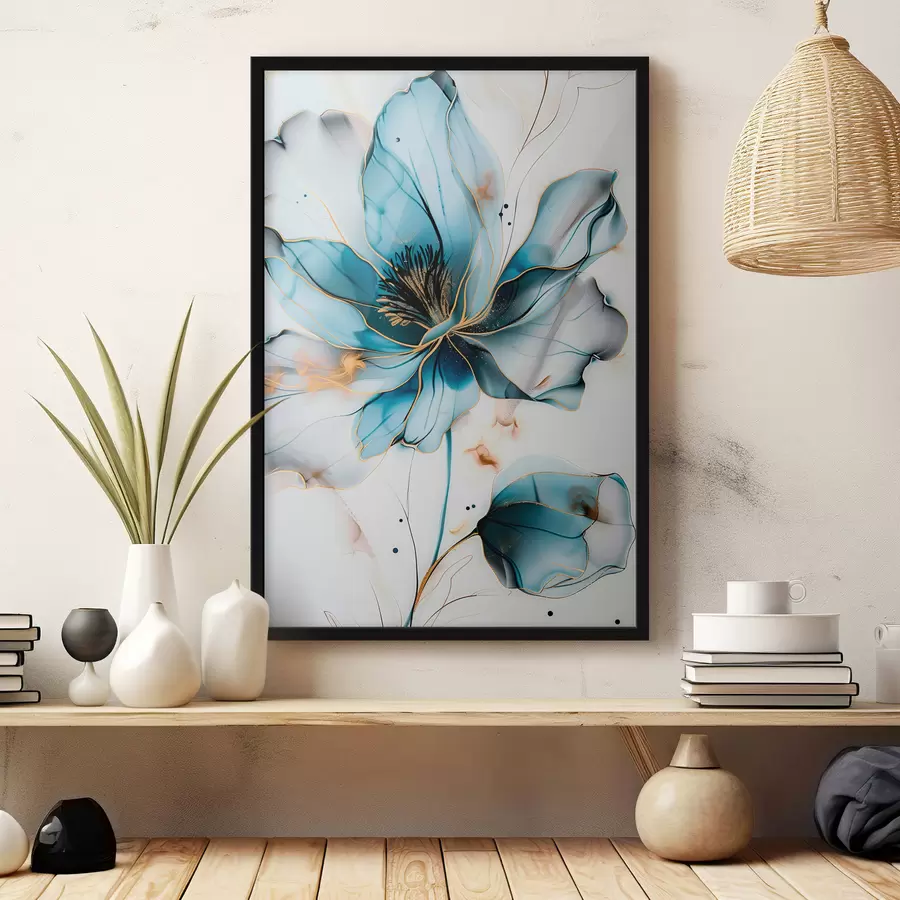 Fototapete Blaue Blume f39348