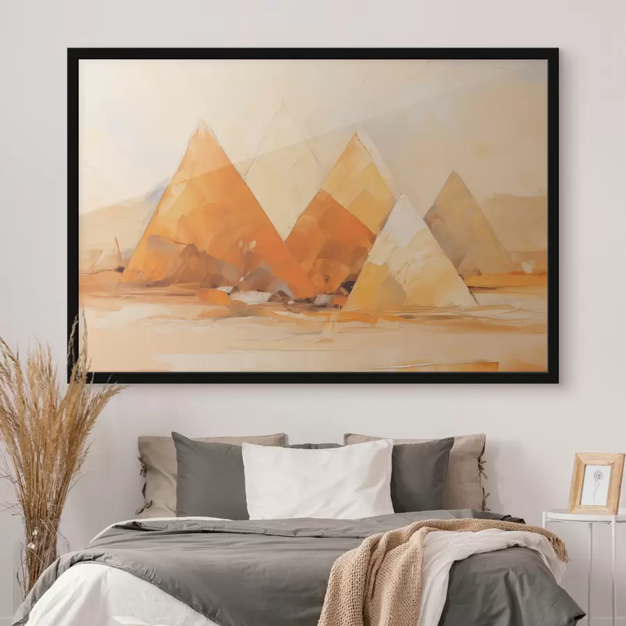 Fototapete Ölgemälde „Pyramiden in der Wüste“ f39435