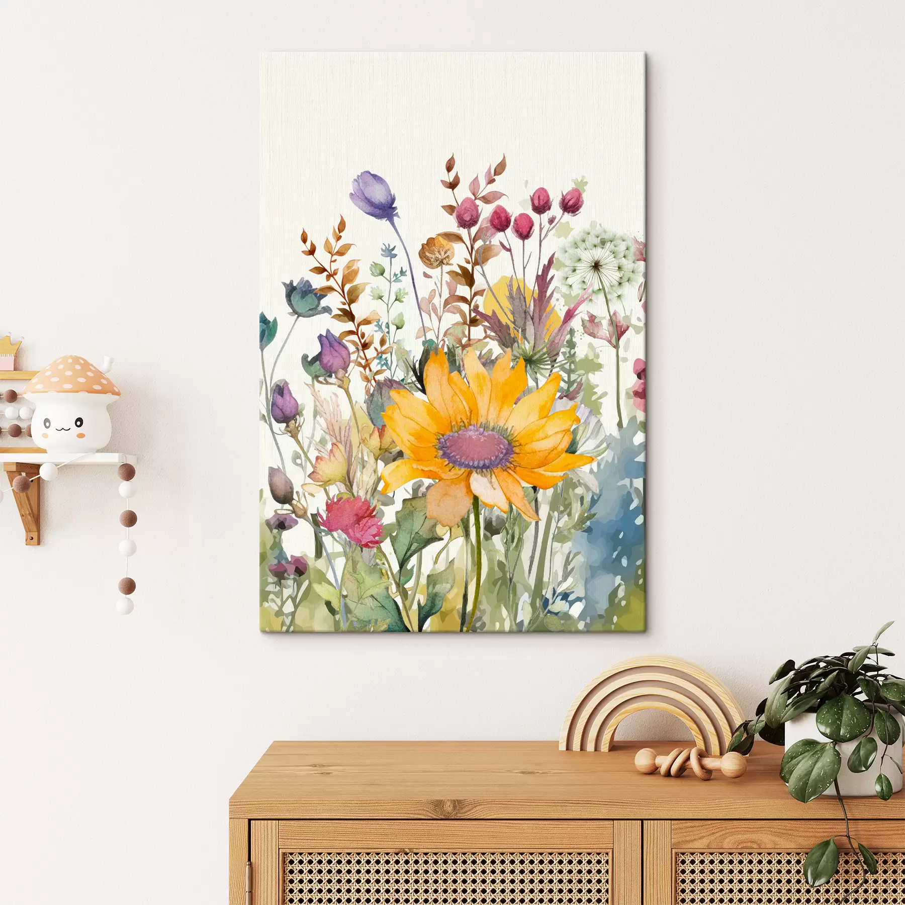 Wandbilder Aquarell wilde Blumen s39339