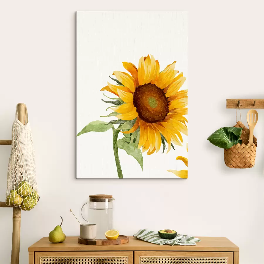 Wandbilder Bunte Aquarell-Sonnenblume s39343