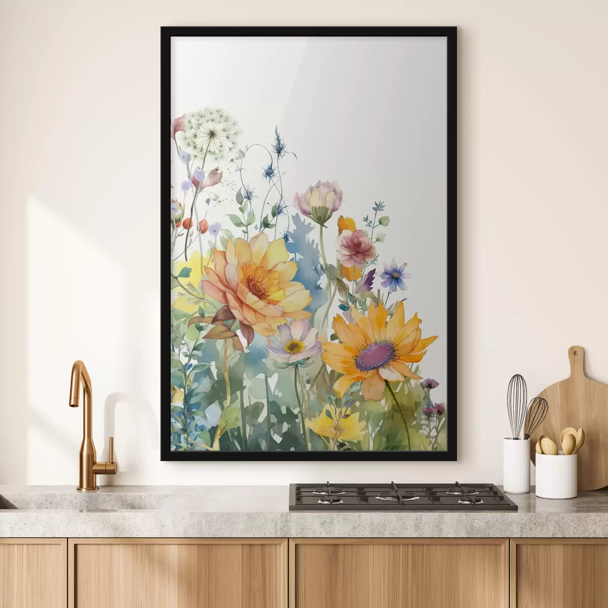 Poster Sommer-Aquarell-Wildblumen f39340