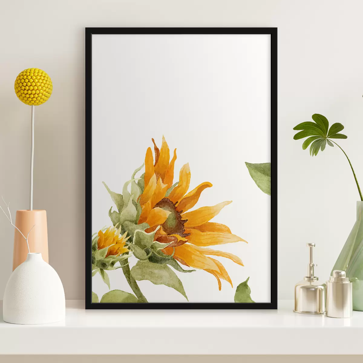Poster Aquarell-Sonnenblume f39342